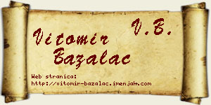 Vitomir Bažalac vizit kartica